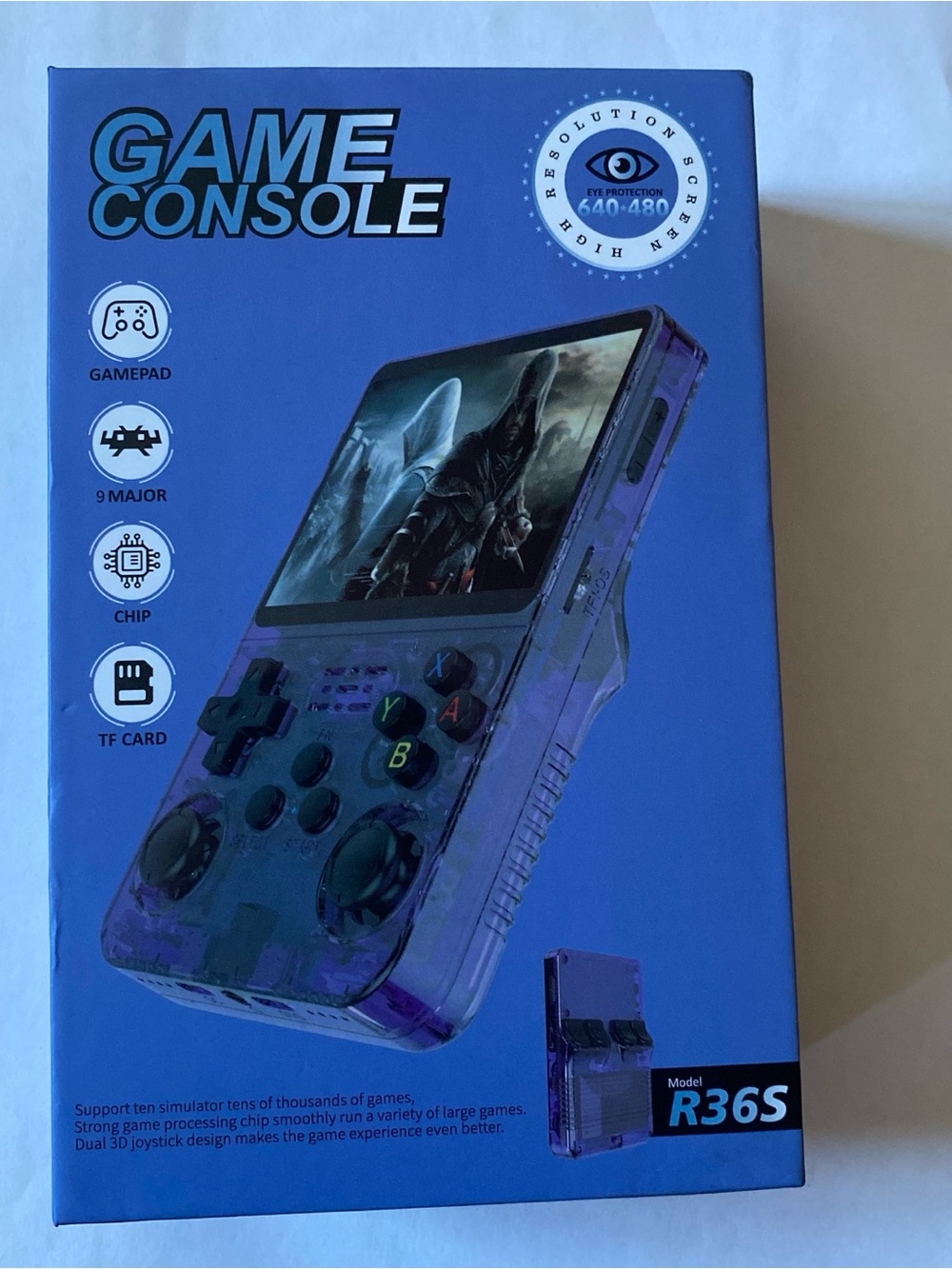 R36S Retro Handheld Game Console 3.5” IPS Screen TF Card Portable 256 GB openbox